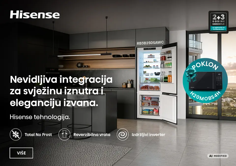 Hisense hladnjak uz poklon mikrovalnu!
