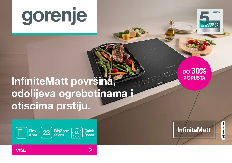 InfiniteMatt površina, odolijeva ogrebotinama i otiscima prstiju