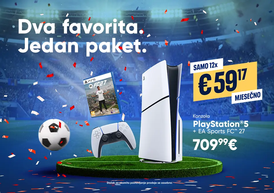 Dva favorita. Jedan paket. - PlayStation®5 + EA Sports FC 27